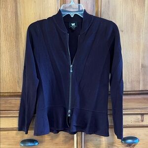 W by Worth Deep Burgundy Knit Jacket